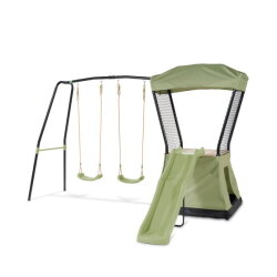 EXIT Ivy outdoor playset with slide and swing set