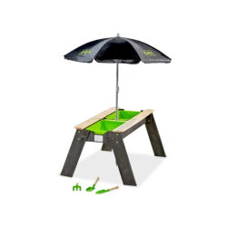 EXIT Aksent sand & water table with parasol and gardening tools