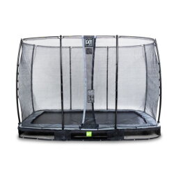 EXIT Elegant ground trampoline 214x366cm with Economy safety net - black