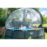 EXIT Stone pool ø488x122cm with sand filter pump and dome - grey
