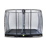 EXIT Elegant Premium ground trampoline 214x366cm with Deluxe safety net - black