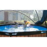 EXIT Black Wood pool ø244x76cm with filter pump and dome - black