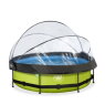 EXIT Lime pool ø300x76cm with filter pump and dome - green