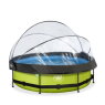 EXIT Lime pool ø300x76cm with filter pump and dome - green